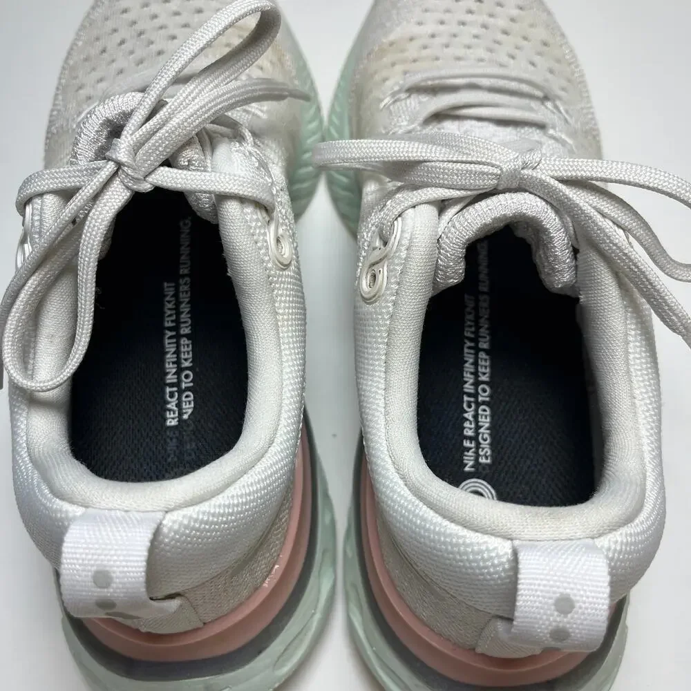 Nike Women's React Infinity‎ Run Flyknit 2 Platinum Tint Size 7 Run Ct2423-007